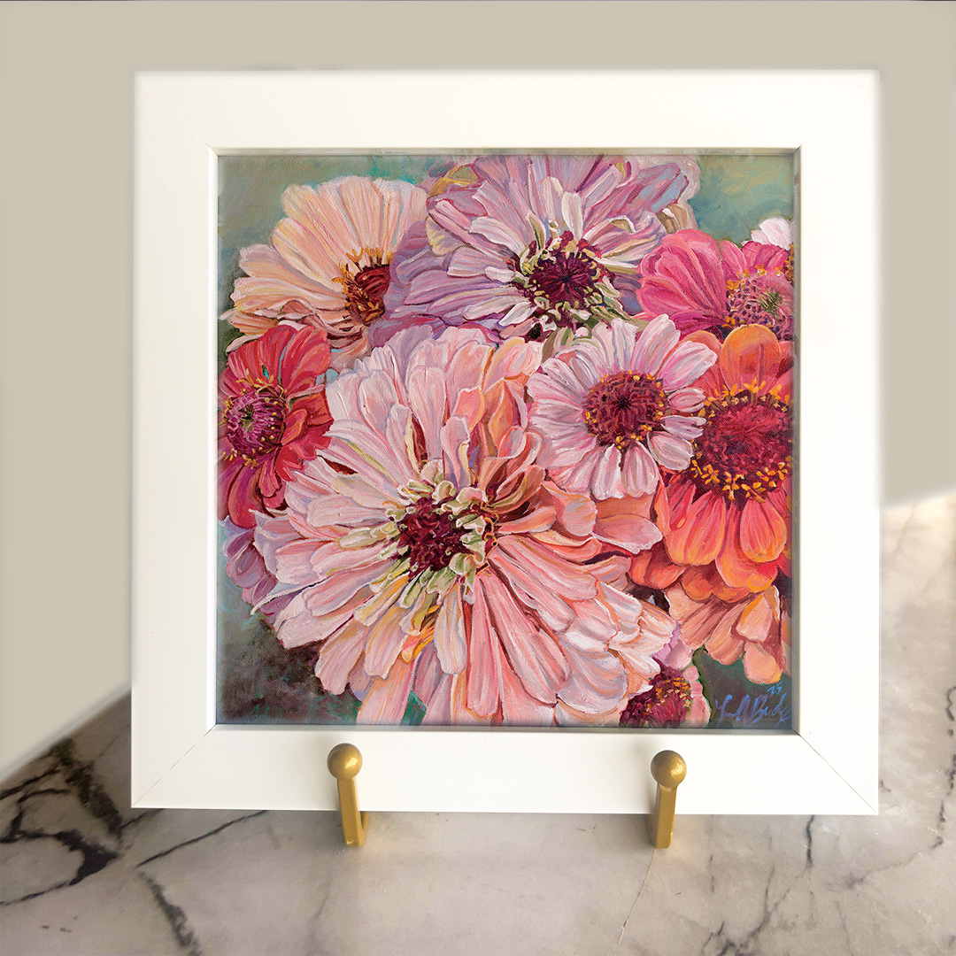 Little Flower Girl, Framed, 7"